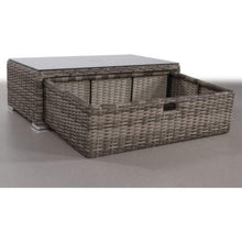 Load image into Gallery viewer, Glass Outdoor Coffee Table - Gray Mix