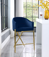 Load image into Gallery viewer, Xavier - Counter Stool with Gold Legs