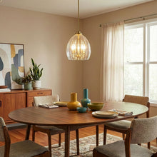 Load image into Gallery viewer, Zen - 5 Pendant Chain Hanging Light - Clear / Gold