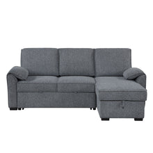 Load image into Gallery viewer, Rebecca - Sofa With Pull Out Bed, Storage Chaise, USB And Cup Holders - Dark Gray