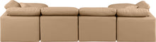 Load image into Gallery viewer, Indulge - Faux Leather 6 Piece Modular Double Chaise Sectional - Tan