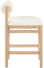 Load image into Gallery viewer, Roundhill - Faux Leather Counter Stool - Natural Frame