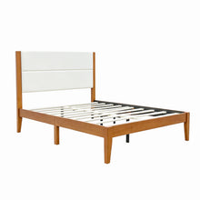 Load image into Gallery viewer, Platform Bed Frame With Upholstered Headboard, Slat Support