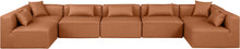 Load image into Gallery viewer, Cube - 7 Piece Modular U-Shaped Sectional - Cognac