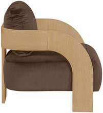 Load image into Gallery viewer, Cedra - Velvet Performance Fabric Upholstered Accent Chair - Natural Frame