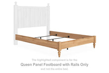 Load image into Gallery viewer, Aleaport - Queen Panel Footboard With Rails - Warm Brown