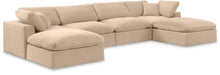 Load image into Gallery viewer, Comfy - 6 Piece Velvet Modular Double Chaise Sectional