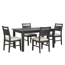 Load image into Gallery viewer, Sable Crest - 5 Piece Set (Rectangle Dining Table & 4 Chairs) - Black