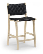 Load image into Gallery viewer, Entwine - Vegan Leather Upholstered Counter Stool - Painted Natural