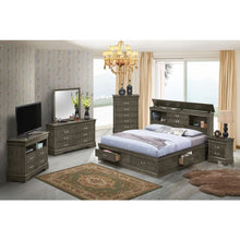 Load image into Gallery viewer, Traditional Style Bookcase Storage Bed