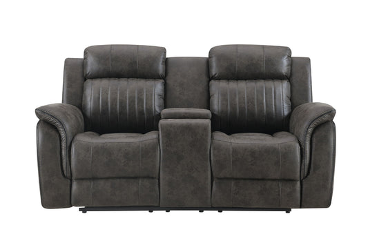 U8517 - Reclining Sofa / Console Reclining Loveseat - Gray