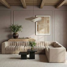 Load image into Gallery viewer, Rummi - Velvet Performance Fabric Upholstered 7 Piece Modular Sectional (With 3 Corner Chairs)
