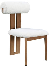 Load image into Gallery viewer, Dario - Boucle Dining Chair With Brown Frame (Set of 2) - Cream