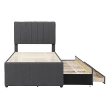 Load image into Gallery viewer, Upholstered Design Platform Bed With Trundle