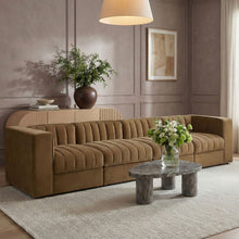 Load image into Gallery viewer, Rummi - Velvet Performance Fabric Upholstered 4 Piece Modular Sofa