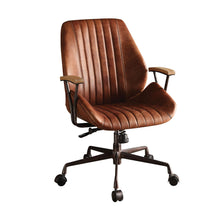 Load image into Gallery viewer, Brancaster - Aluminum Top Grain Leather Office Chair - Coffee