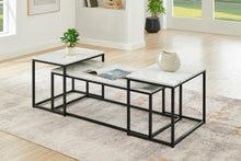 Load image into Gallery viewer, Vetra - Faux Marble 3 Piece Occasional Set - (Coffee & 2 End Tables) - Black / White