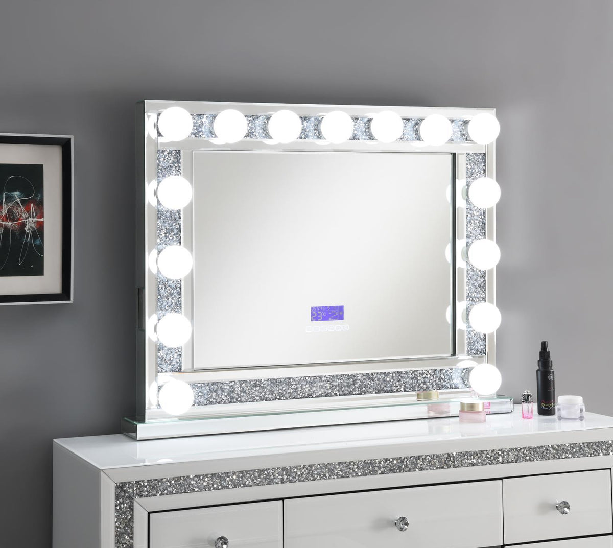 G-316 - Glamour Dresser & Stool - Black