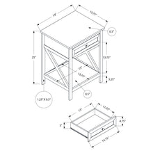 Load image into Gallery viewer, Accent End Table, 2 Tier, Storage Drawer, Transitional Style