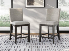 Load image into Gallery viewer, Neymorton - Upholstered Barstool (Set of 2) - Dark Grayish Brown