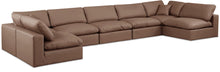 Load image into Gallery viewer, Comfy - 7 Piece Faux Leather Modular Armless Sectional
