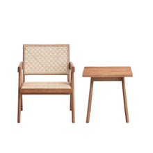 Load image into Gallery viewer, Armchair And Matching Square End Table, 2 Piece Living Room Set - Natural