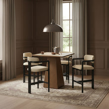 Load image into Gallery viewer, Aurum - Vegan Leather Upholstered Counter Stool With Graphite Black Base