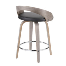 Load image into Gallery viewer, Grotto - Contemporary Fixed Height Counter Stool & Swivel With Round Footrest (Set of 2)
