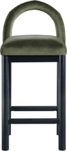 Load image into Gallery viewer, Conrad - Velvet Counter Stool With Black Legs