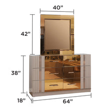 Load image into Gallery viewer, Lorenzo - 6 Drawer Dresser - Gray