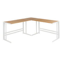 Load image into Gallery viewer, Roman - Industrial L Shaped Desk - White / Natural