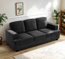 Load image into Gallery viewer, Modern Sofa, Comfortable 3 Seater Couch With Deep Seating, Loose Back Cushions, Wide Arms