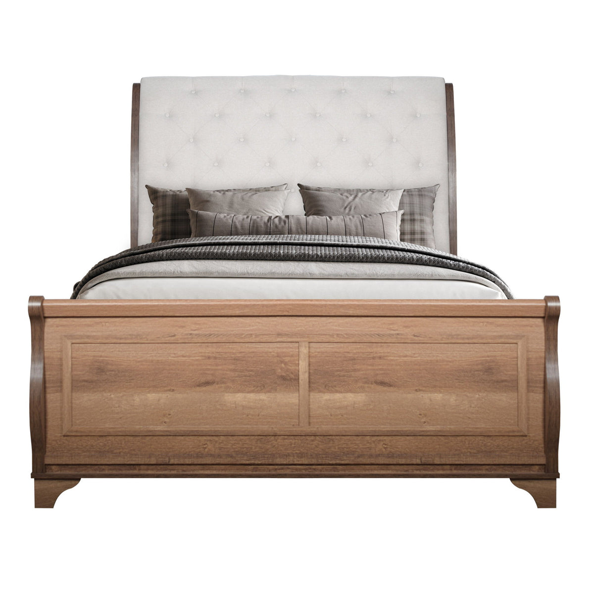 Coventry Hall - Eastern King Headboard, Footboard & Slats - Pecan