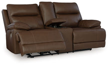Load image into Gallery viewer, Vonryan - Power Reclining Loveseat With Console / Adj Headrest - Tobacco
