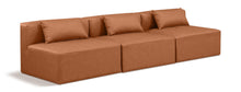 Load image into Gallery viewer, Cube - Modular 3 Piece Armless Sofa - Cognac