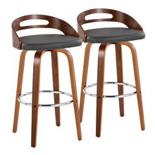 Load image into Gallery viewer, Cassis - Contemporary Fixed Height Barstool With Swivel With Round Footrest (Set of 2)