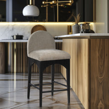 Load image into Gallery viewer, Waldorf - Chenille Stool With Black Legs