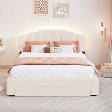 Load image into Gallery viewer, Upholstered Platform Bed With Drawer