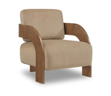 Load image into Gallery viewer, Cedra - Velvet Performance Fabric Upholstered Accent Chair - Brown Frame