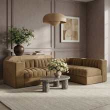 Load image into Gallery viewer, Rummi - Velvet Performance Fabric Upholstered 4 Piece Modular Sectional