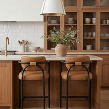 Load image into Gallery viewer, Serava - Vegan Leather Upholstered Bar Stool