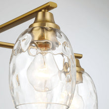 Load image into Gallery viewer, 5 Lights Linear Arms With Chain Chandelier - Clear / Gold