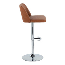 Load image into Gallery viewer, Toriano - Contemporary Adjustable Barstool With Swivel & Rounded T Footrest (Set of 2)