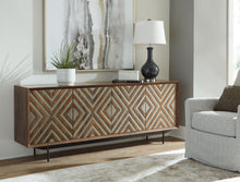 Load image into Gallery viewer, Dreggan - Accent Cabinet - Brown / Gold Finish