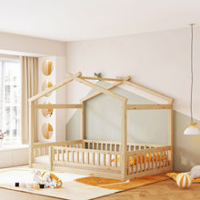 Load image into Gallery viewer, Bed House Bed Frame With Fence