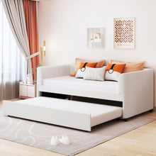 Load image into Gallery viewer, Upholstered Daybed With Ergonomic Design Backrest