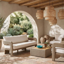 Load image into Gallery viewer, Sandbay - Olefin Water Resistant Fabric And Wicker Outdoor Patio Sofa