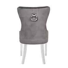 Load image into Gallery viewer, Galaxy Home Erica Stainless Steel Legs Dining Chair (Set of 2) in Dark Gray