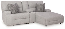 Load image into Gallery viewer, Acklen Place - 4 Pc. - 3-Piece Power Reclining Sectional Sofa With Raf Chaise, Wide Seat Power Recliner - Pewter
