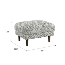Load image into Gallery viewer, Abstract Ottoman - Black